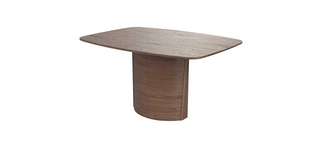 Dining Table 116 with extendable leafs in Walnut Lacquer