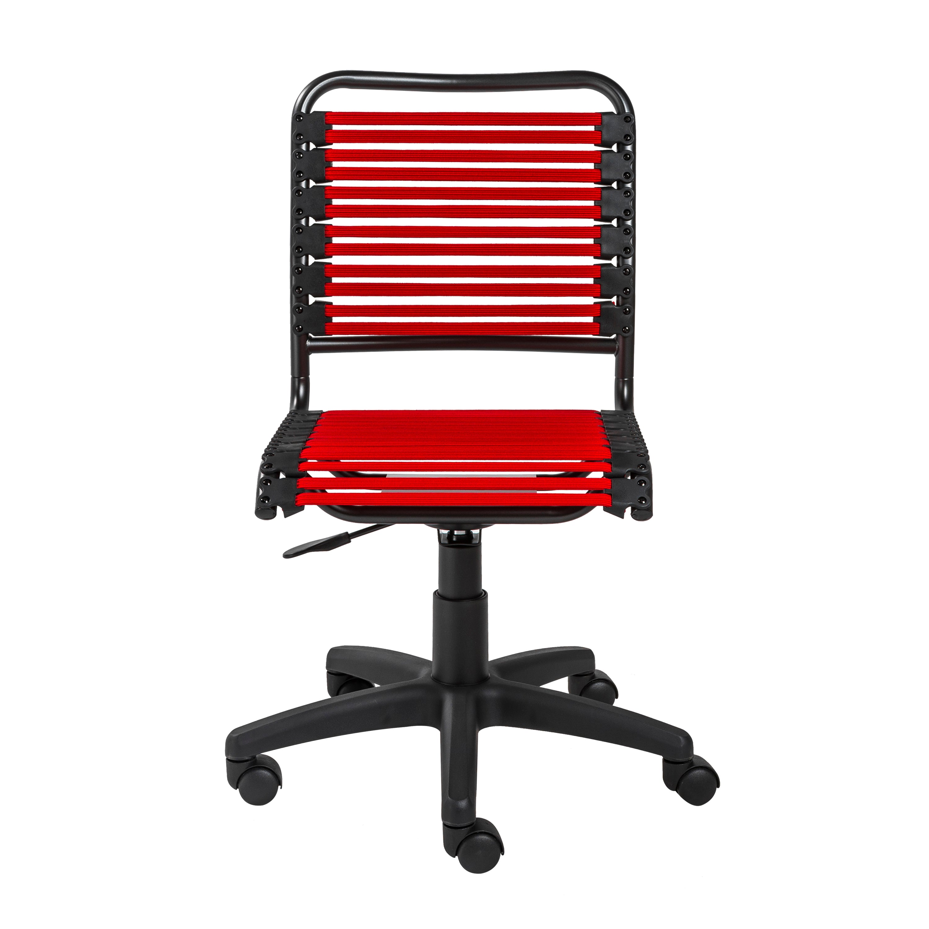Allison Flat Bungie Low Back Office Chair in Red
