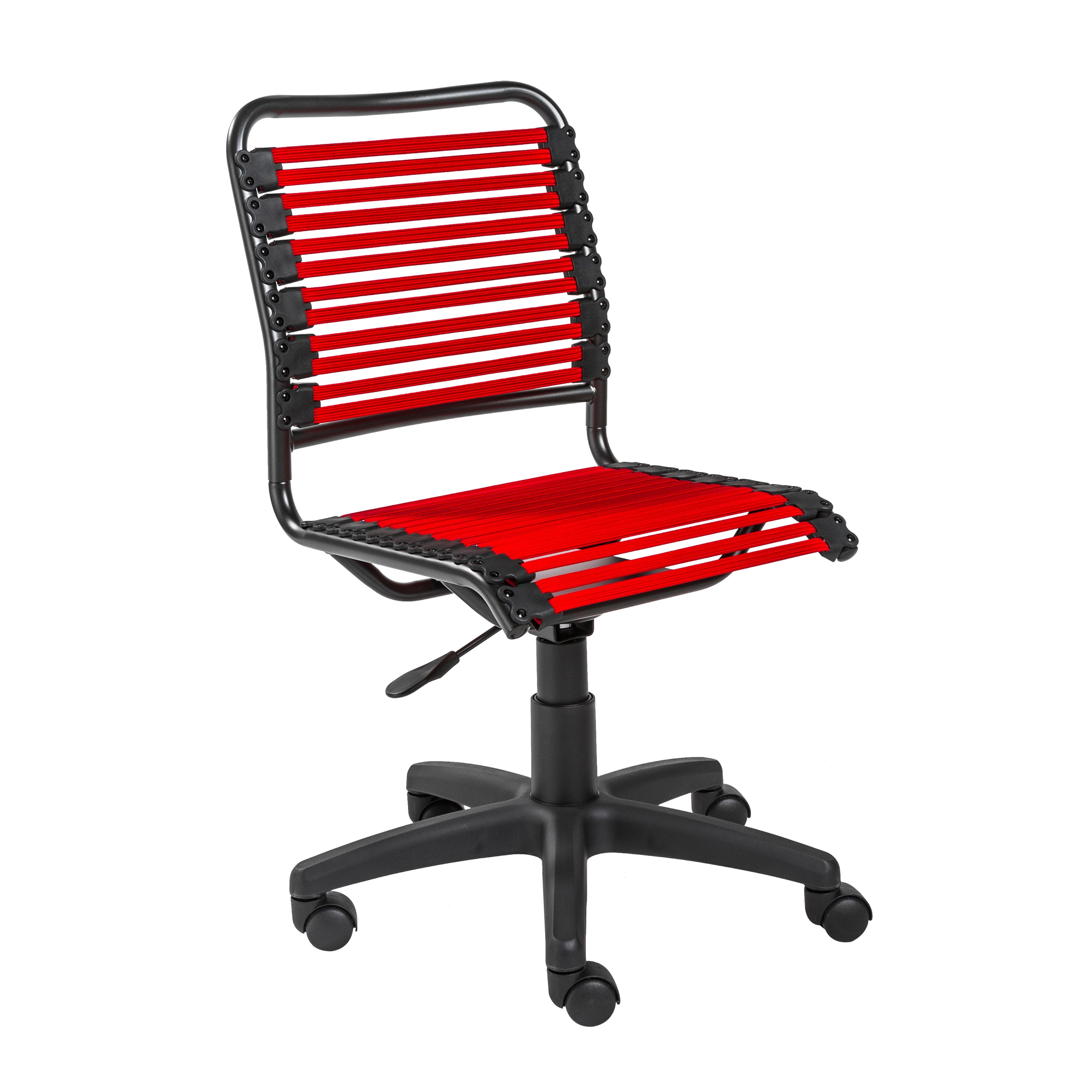 Allison Flat Bungie Low Back Office Chair in Red