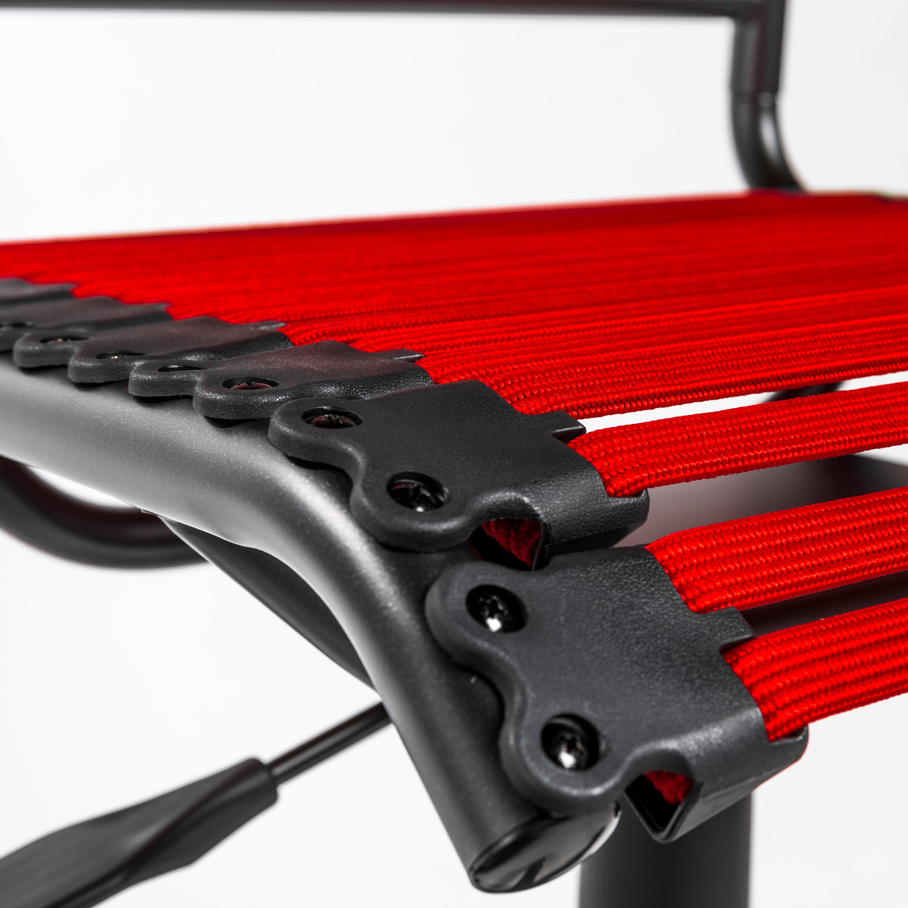 Allison Flat Bungie Low Back Office Chair in Red