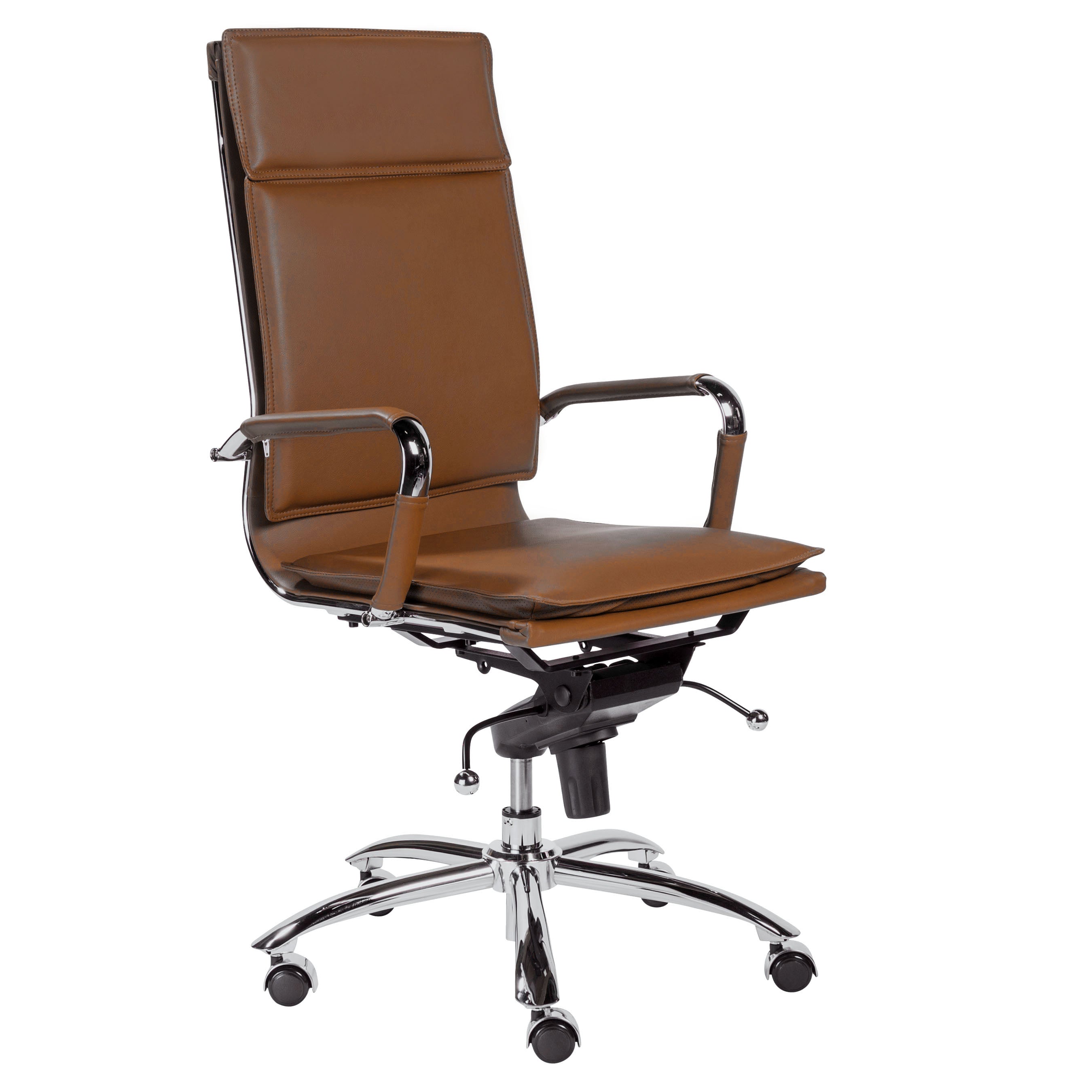 Gunar HI Back Office Chair in Caramel Leather