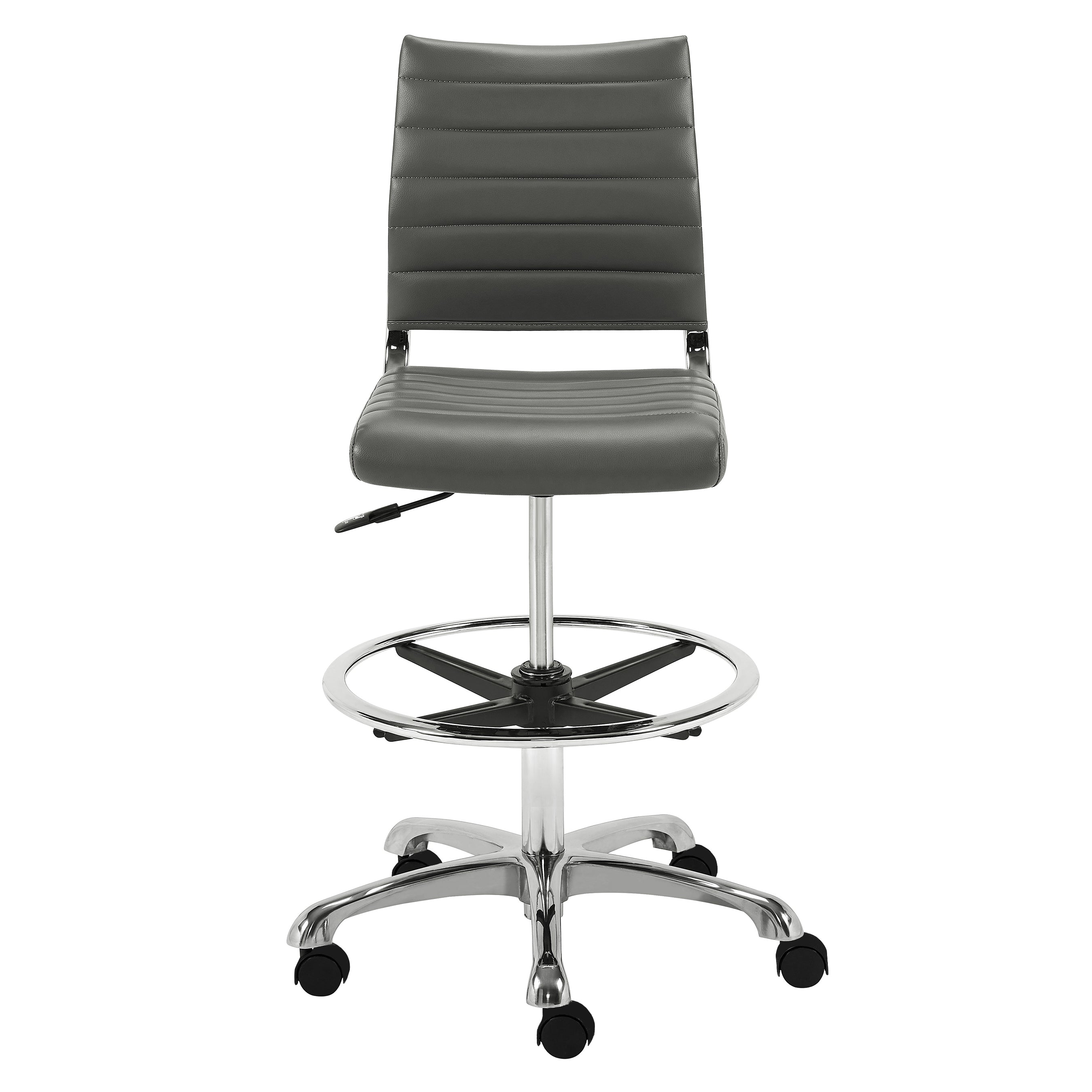 Axel Adjustable Height Drafting Stool in Gray