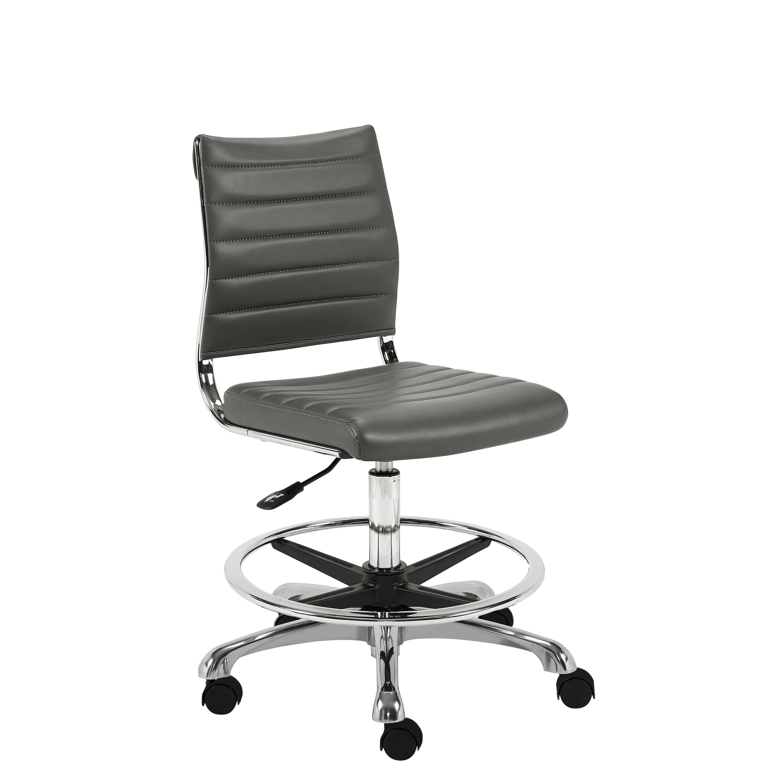 Axel Adjustable Height Drafting Stool in Gray