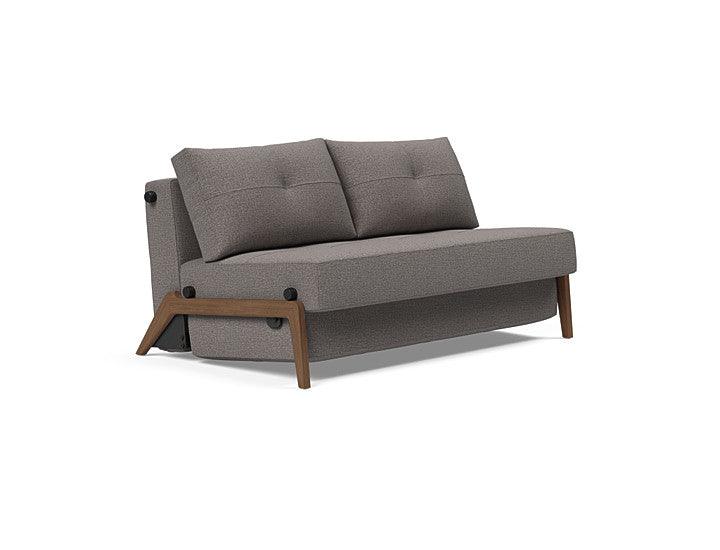 Cubed Full Sleeper Sofa Grey / Dark Wood