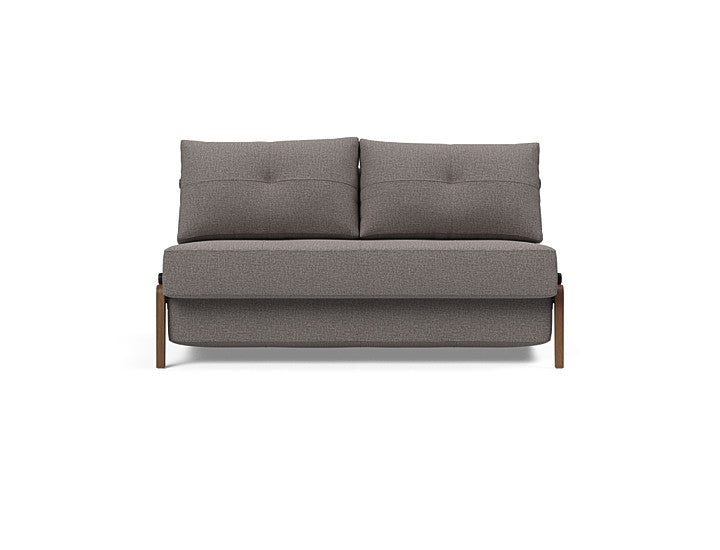 Cubed Full Sleeper Sofa Grey / Dark Wood