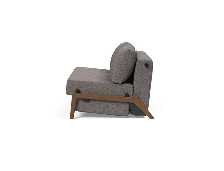 Cubed Full Sleeper Sofa Grey / Dark Wood