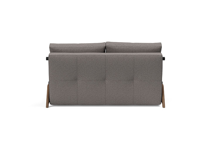 Cubed Full Sleeper Sofa Grey / Dark Wood