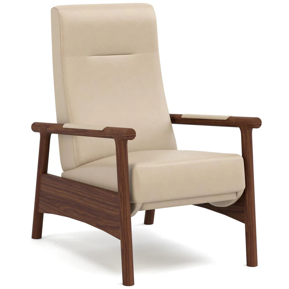 Walnut Grove Recliner in Pearl Leather