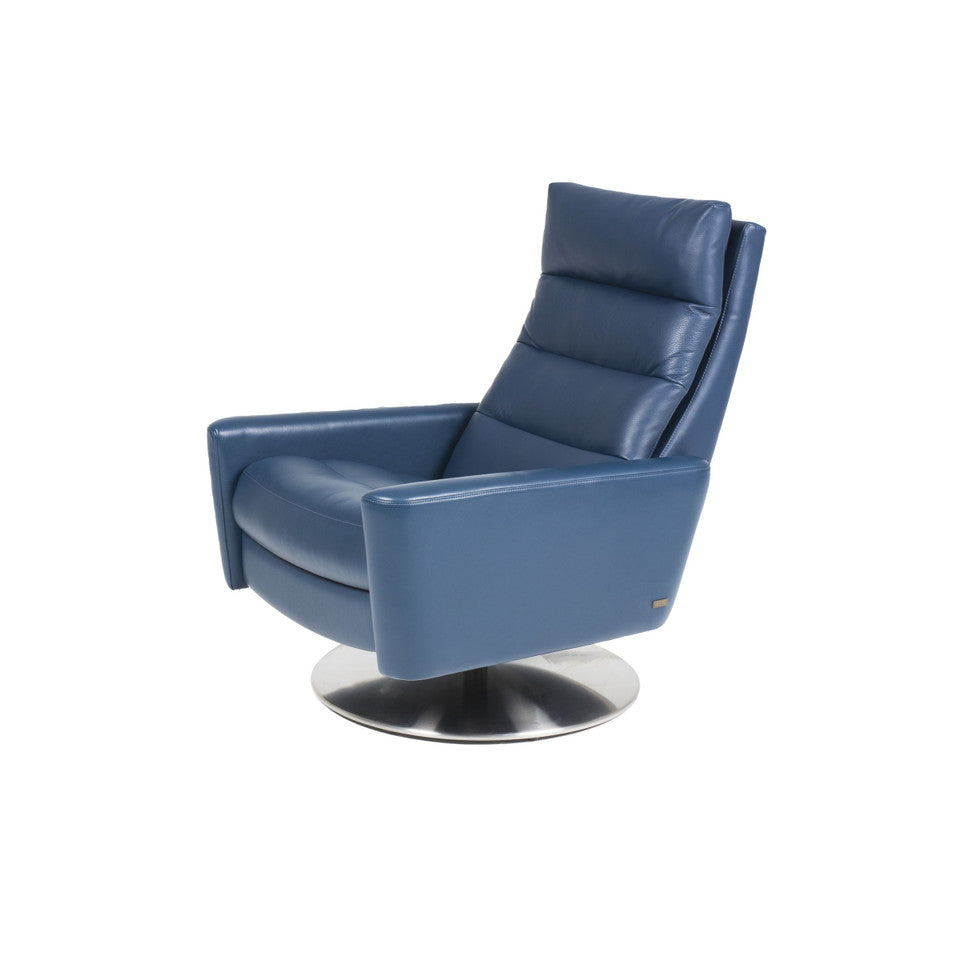 Cirrus Recliner Chair & Ottoman in Handwoven Black upholstery