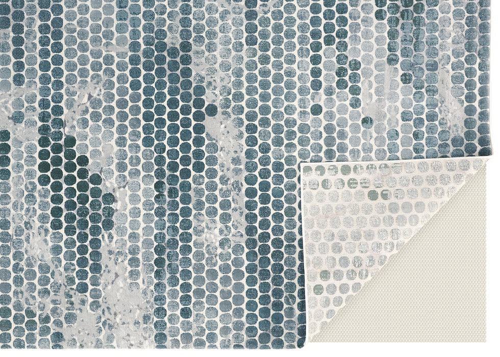 Atwell 8' x 10' Are Rug in Blue & Silver