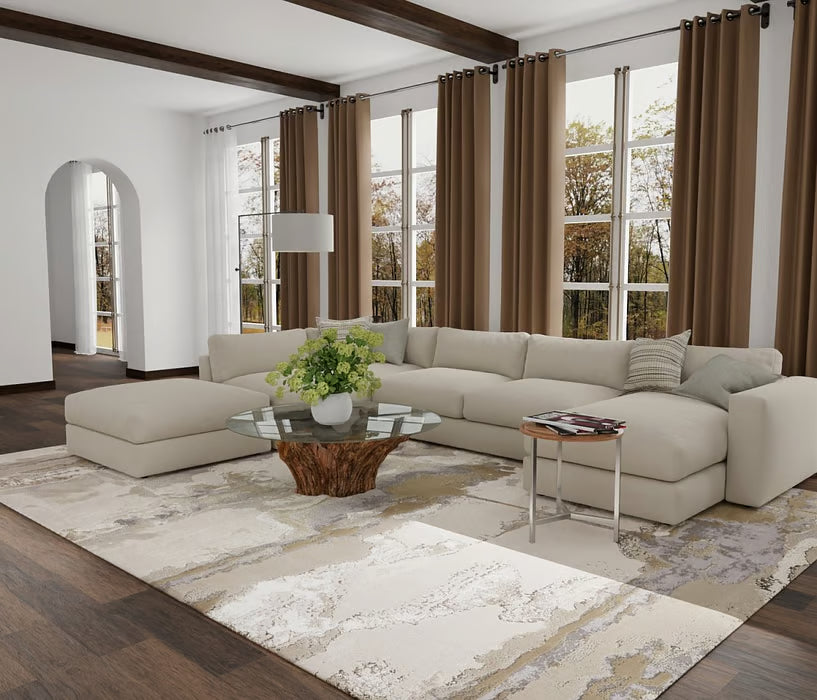 Gold & Grey 8' x 10' Area Rug