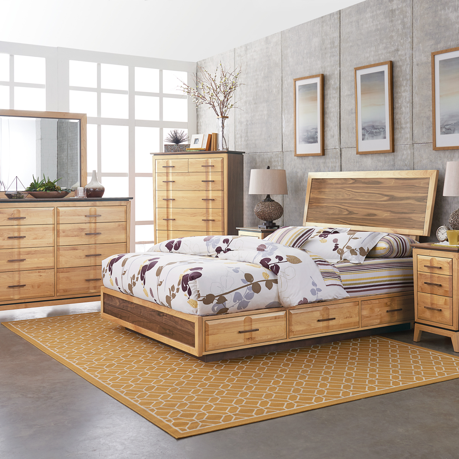Addison 6-Drawer Chest Lifestyle Image with Chest in the Back Corner