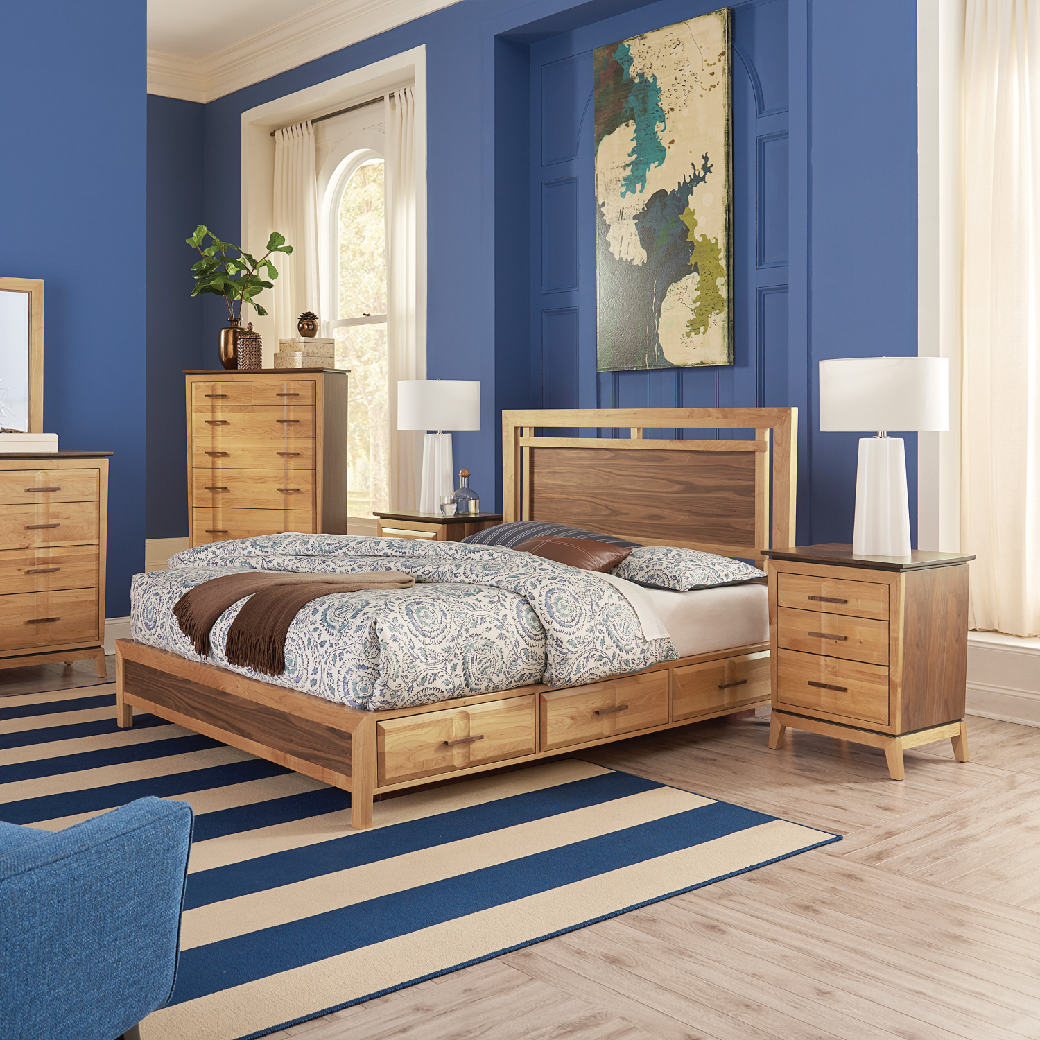 Addison 6-Drawer Chest Lifestyle Image with Chest in the Back Corner