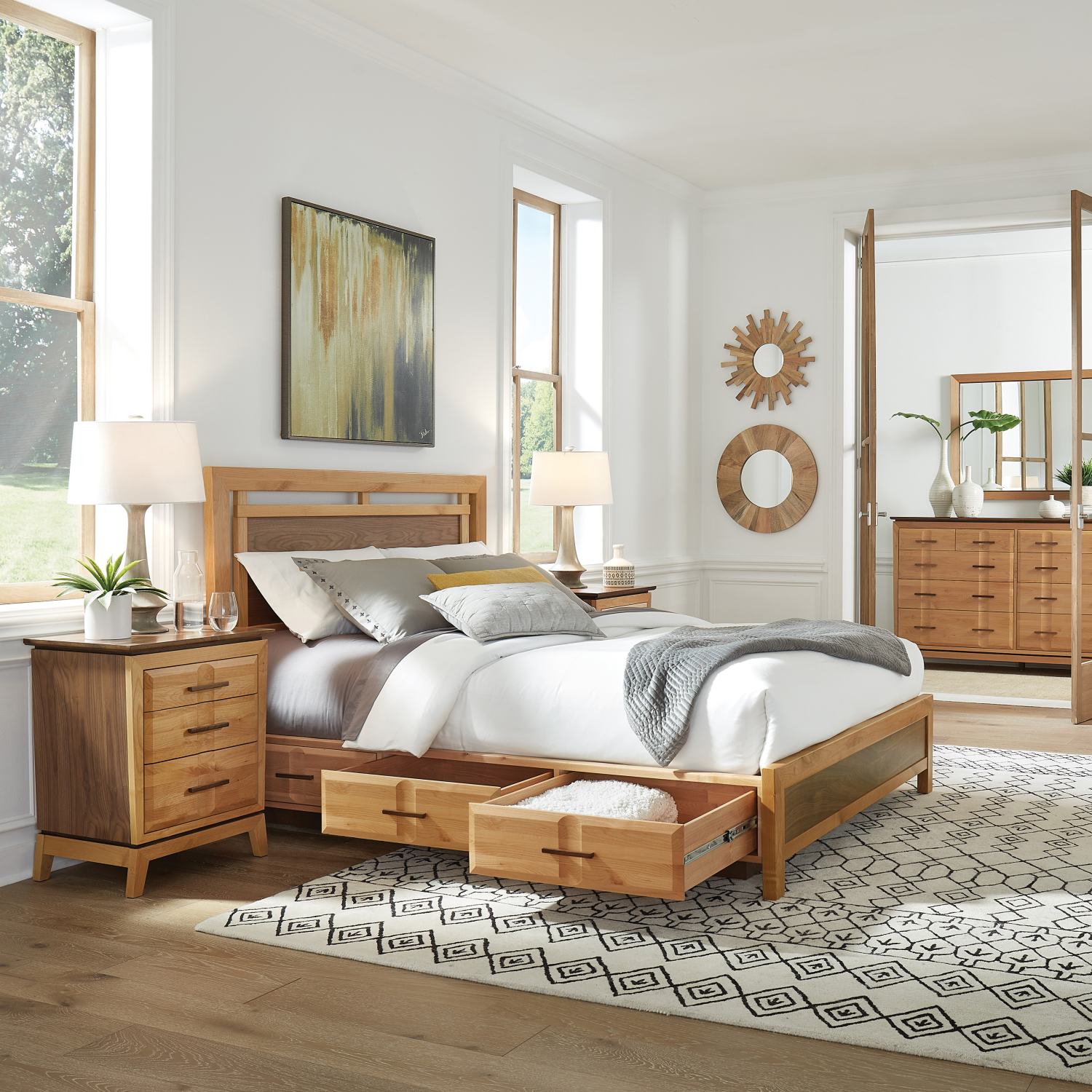 Addison 3-Drawer Nightstand Lifestyle Image