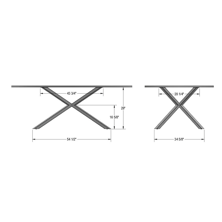 Asterisk Dining Table Basalt Metallo