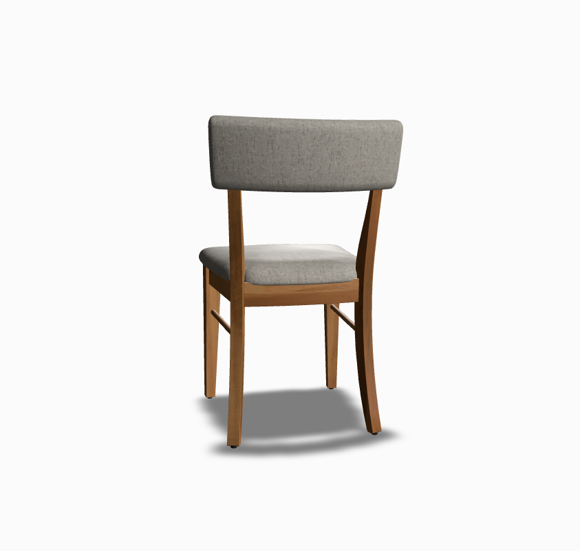 Bella Upholstered Dining Chair in Natural Wood