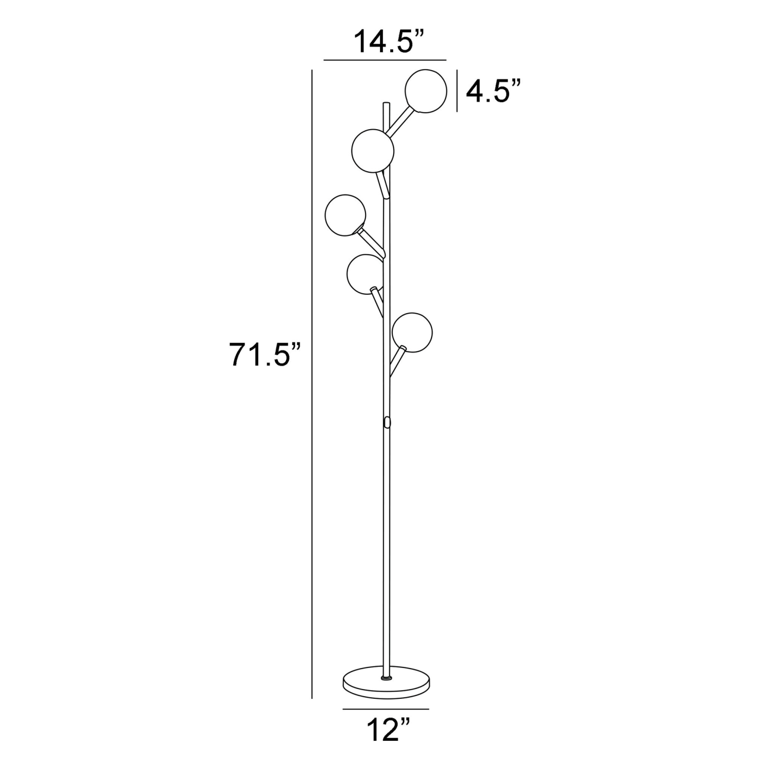 Blanca Floor Lamp Measurements