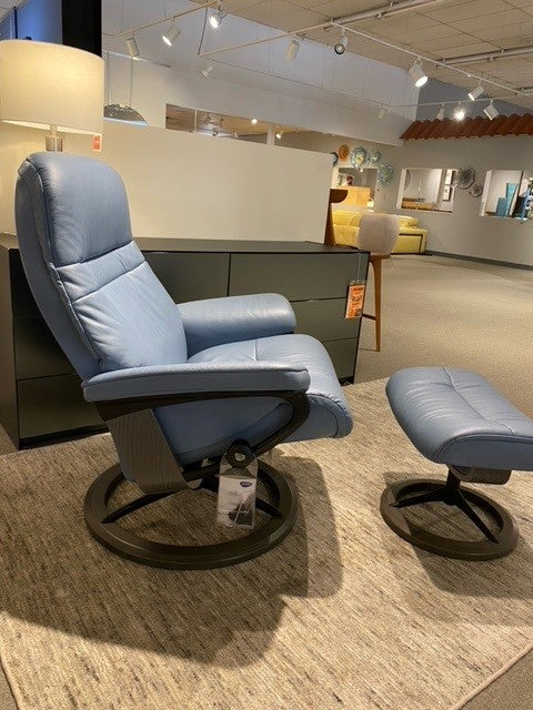 Ekornes Sunrise Large Sig Pal In Blue & Grey