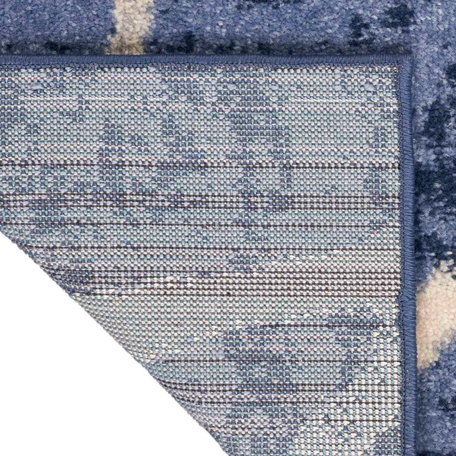 Calvin Klein Rug Blue 8 x 10 Close Up of Rug Backing & Edges