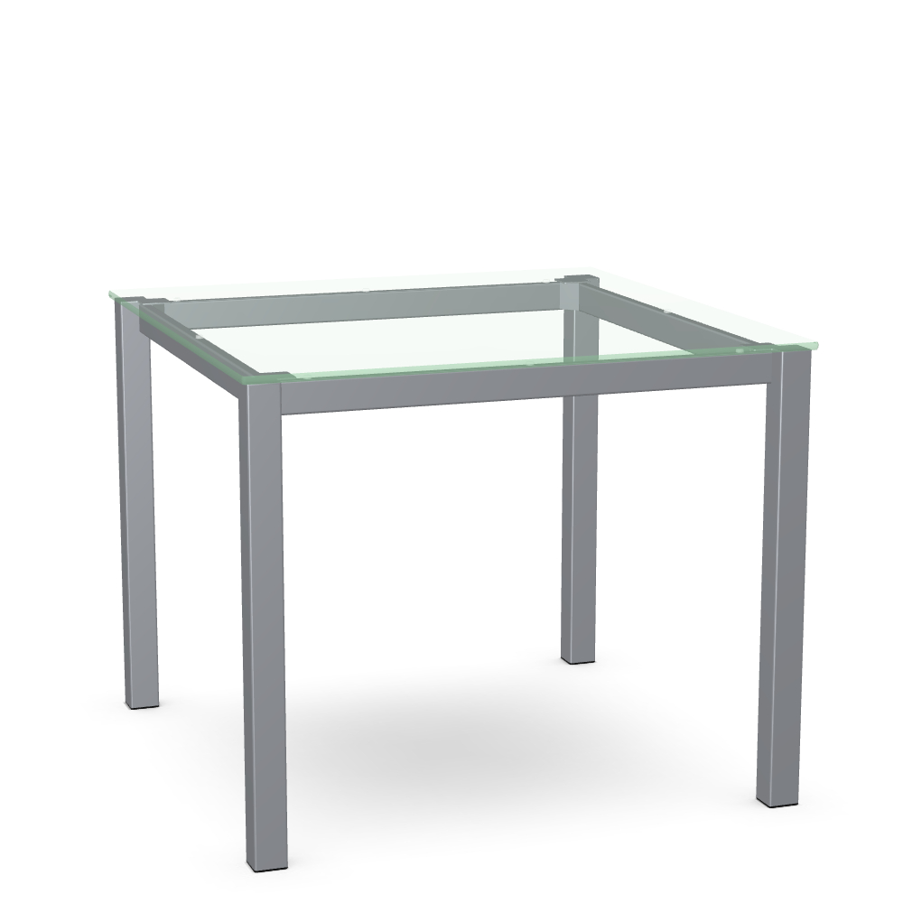 Carbon Dining Table Magnetite Clear