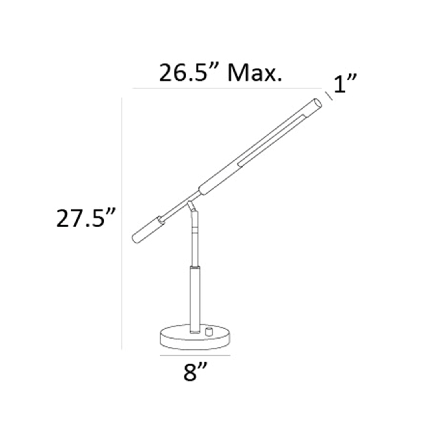 Cayden Desk Lamp Measurements