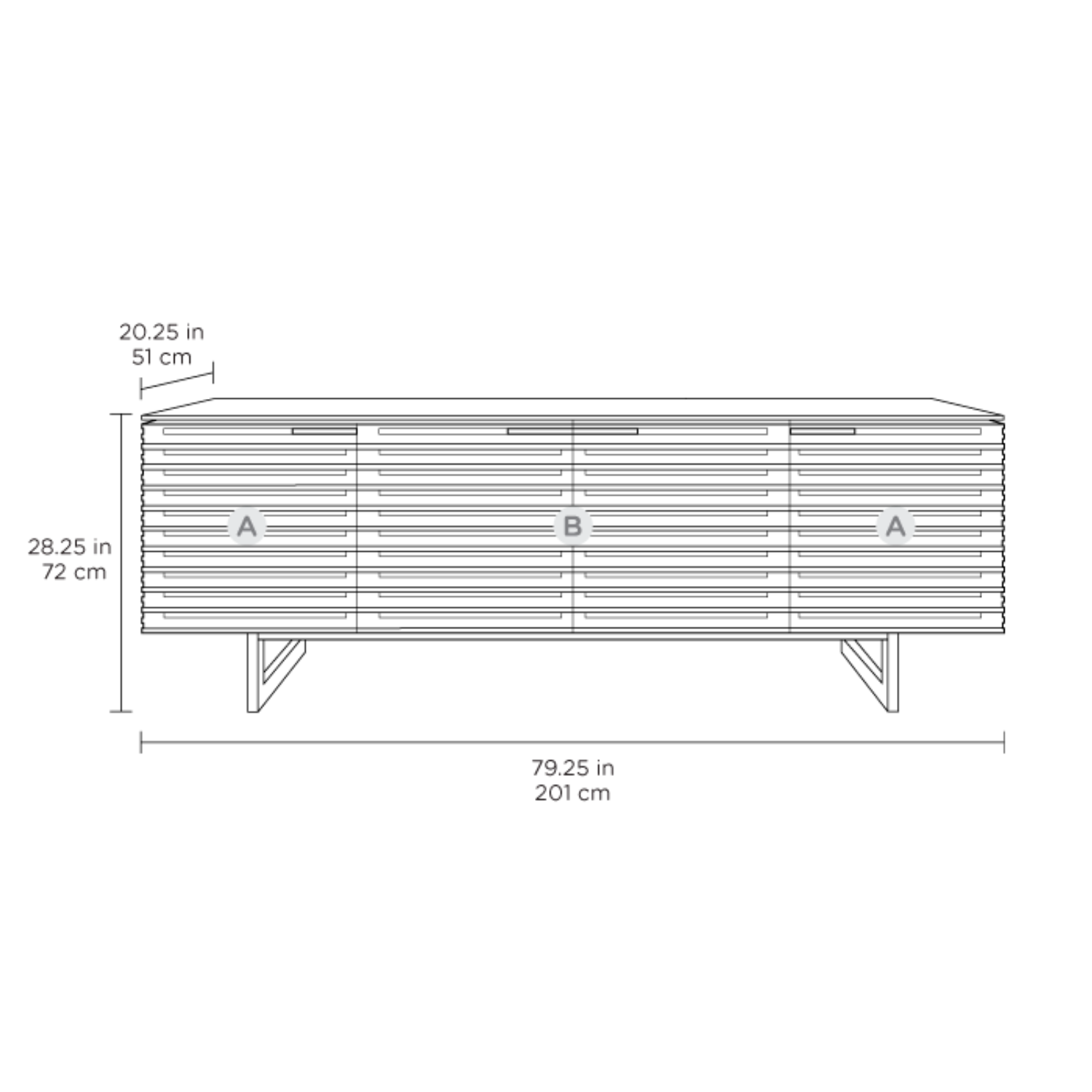 Corridor 4 Door Media Console