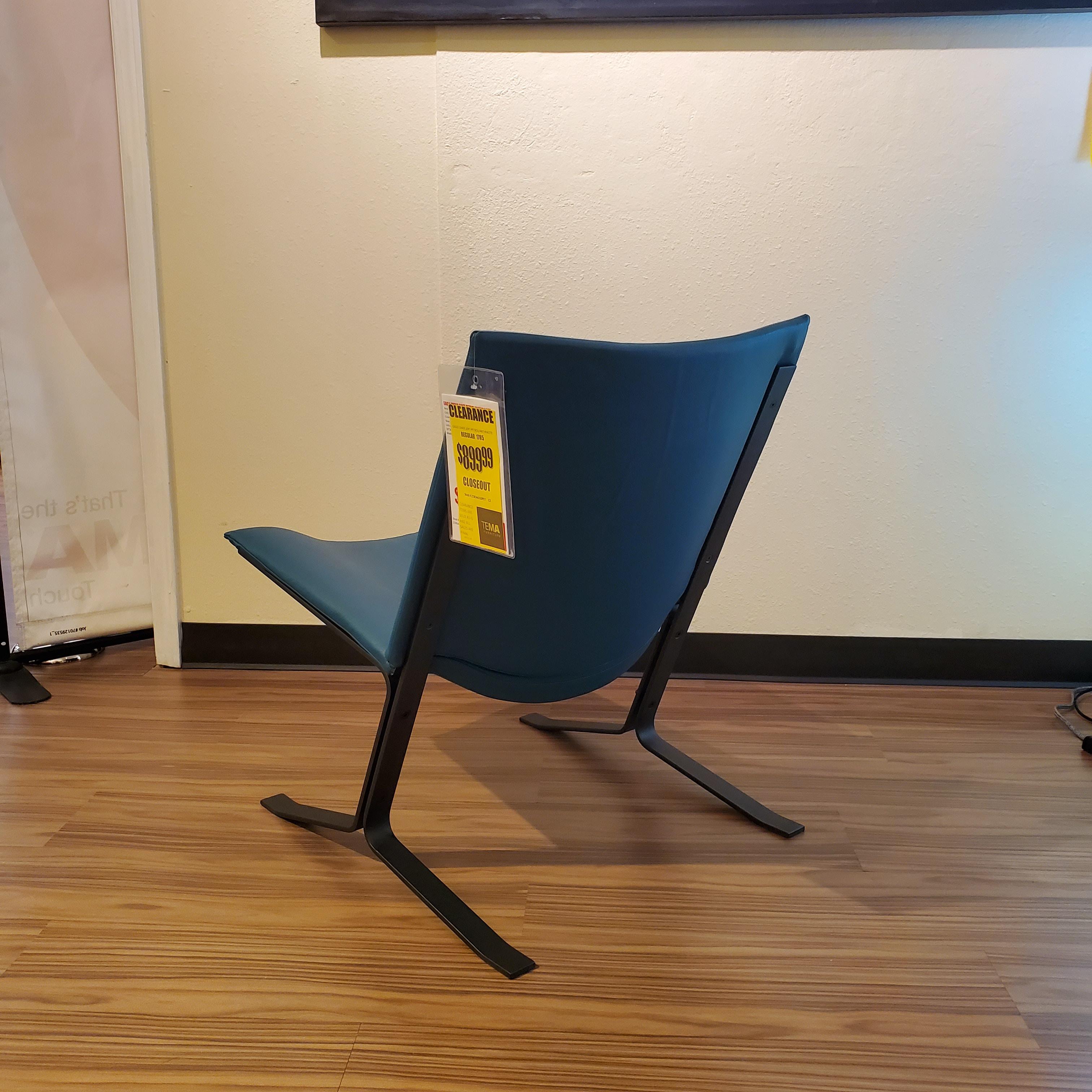 Eagle Chair Petrol Back View in Showroom