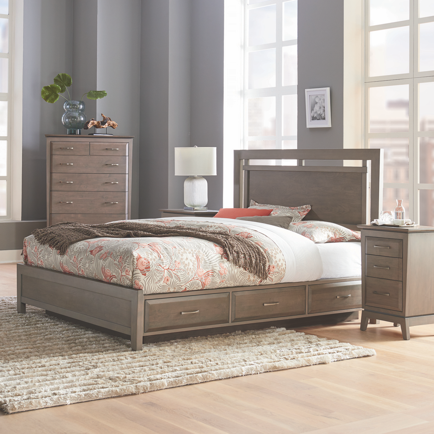 Ellison Panel Storage Bed Queen Lifestyle Image