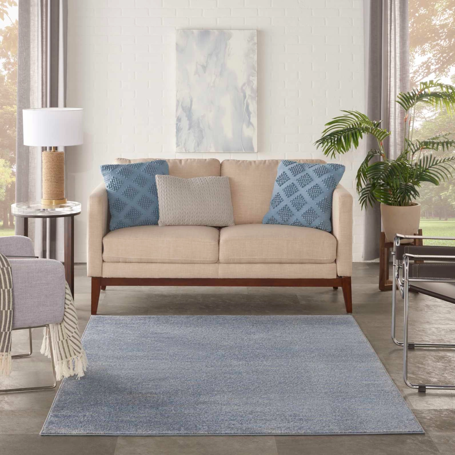 Essentials Rug Blue Grey Lifestyle Image Indoors