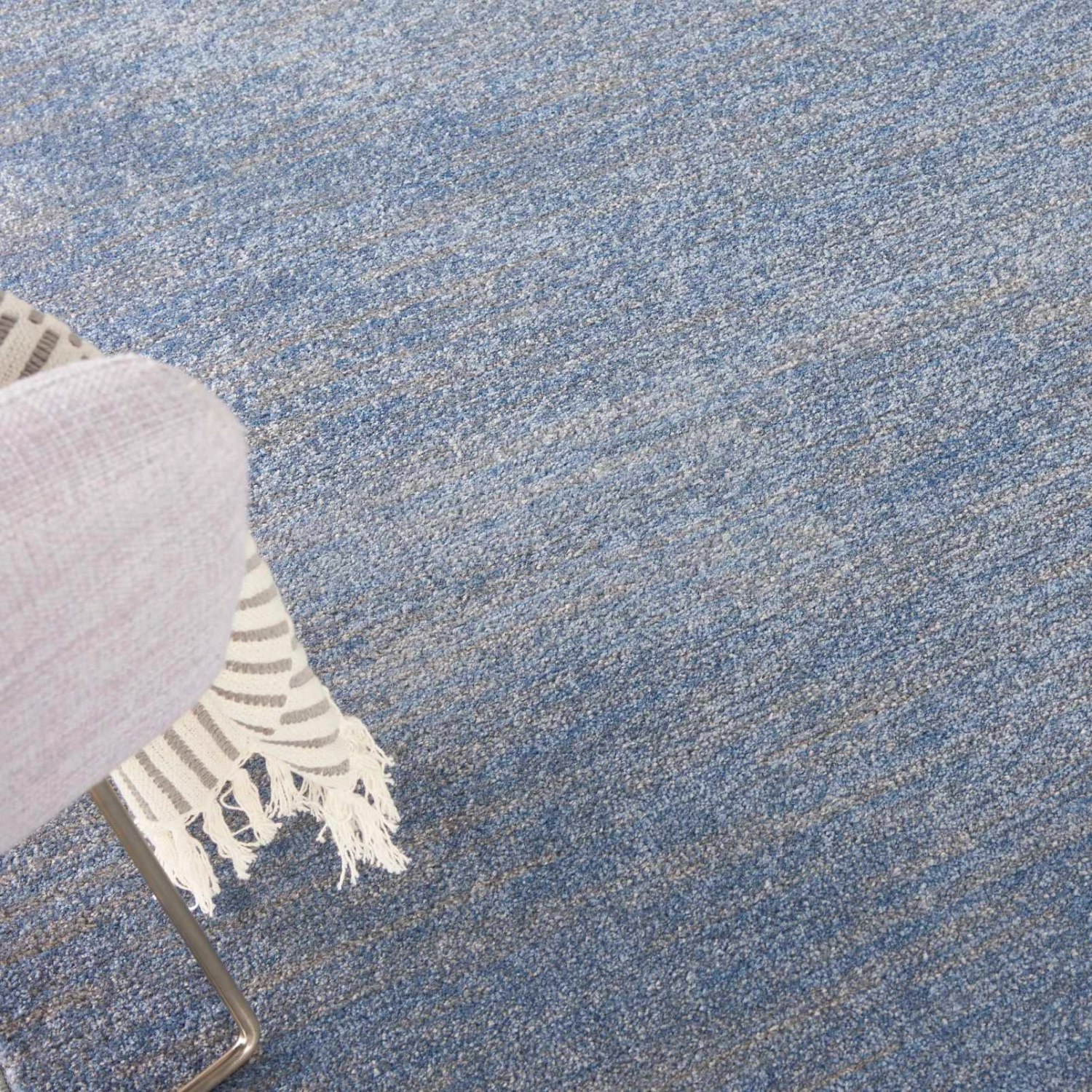 Essentials Rug Blue Grey 8 x 10 Close Up of Rug