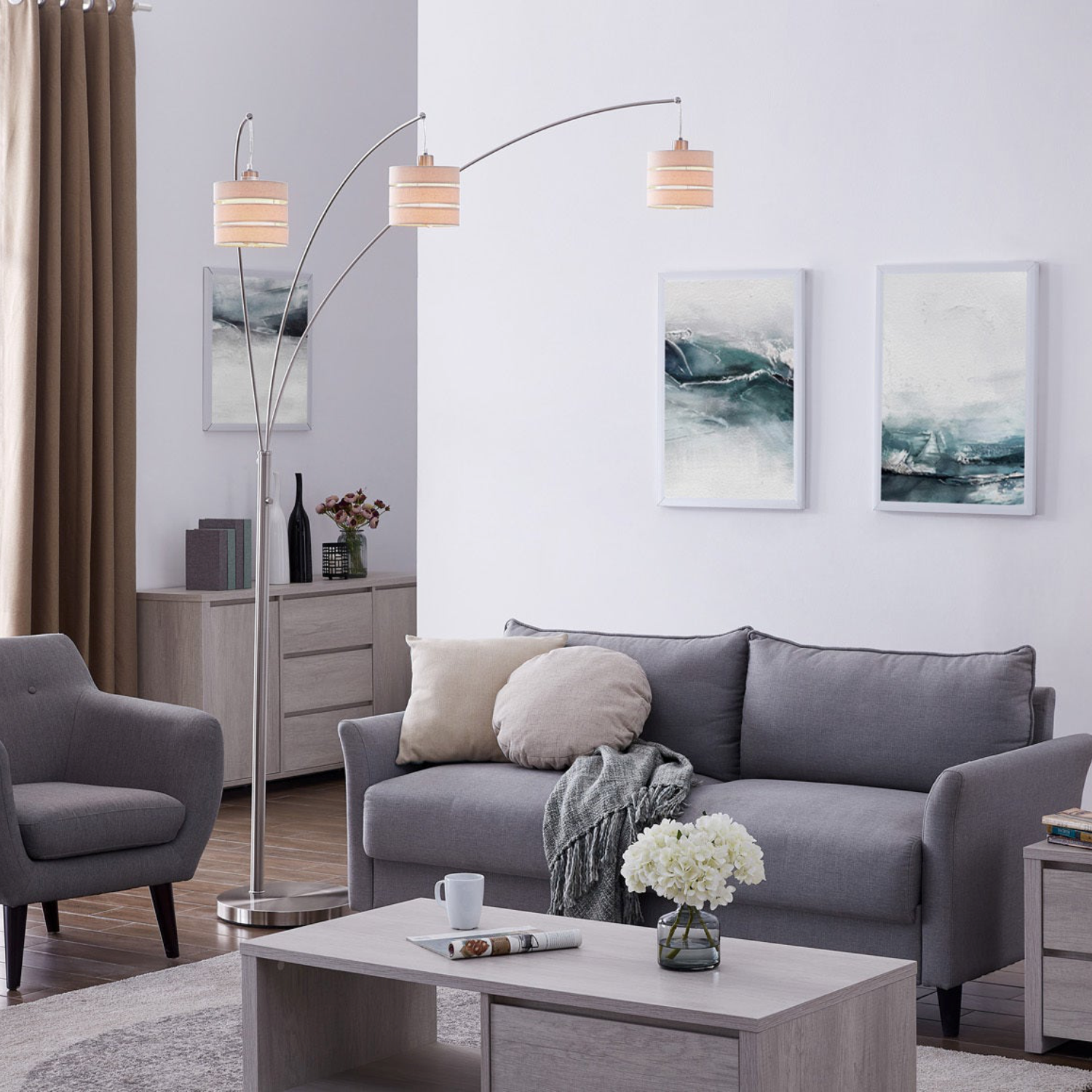 Falan Arc Floor Lamp Lifestyle Photo