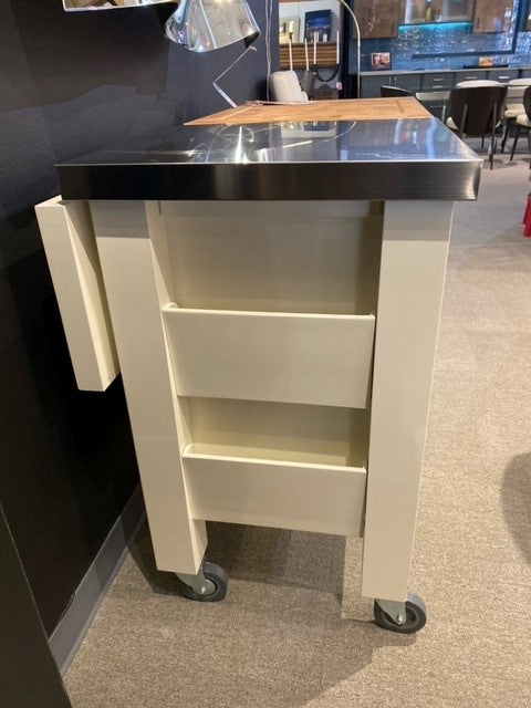 Gourmet multi-function Kitchen Island in Canvas White