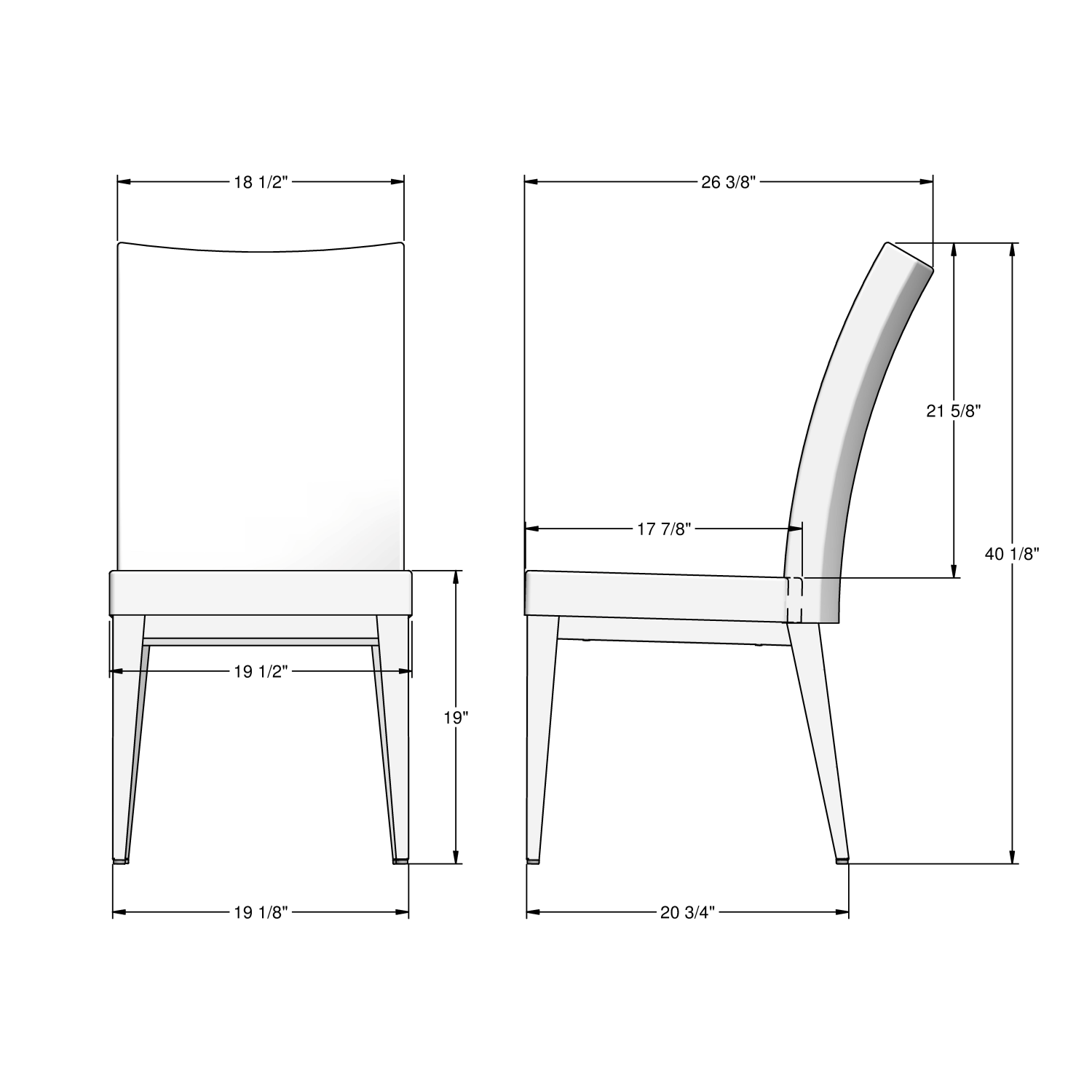 Leo Dining Chair Titanium Sleet