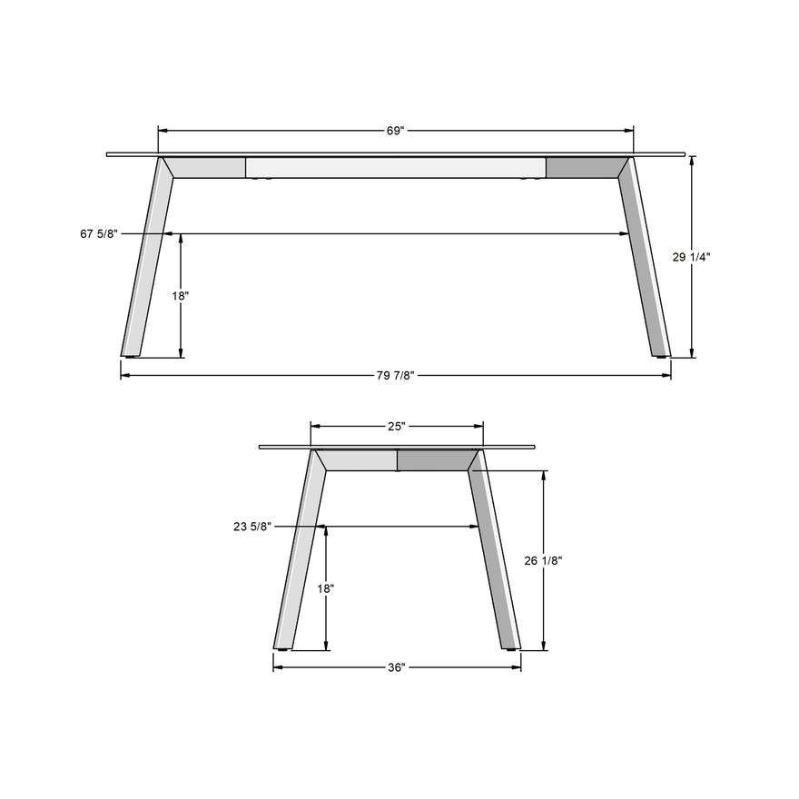 Lidya Dining Table Black Coral Clear