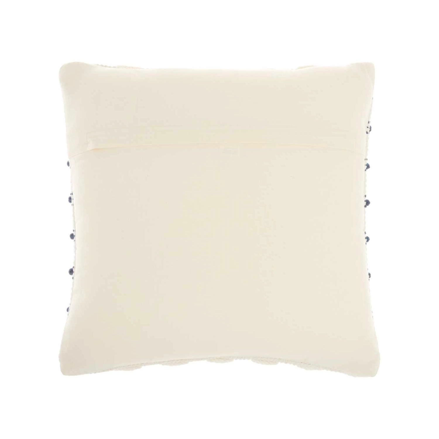 Lifestyle Accent Pillow Navy Image of Backside of Pillow