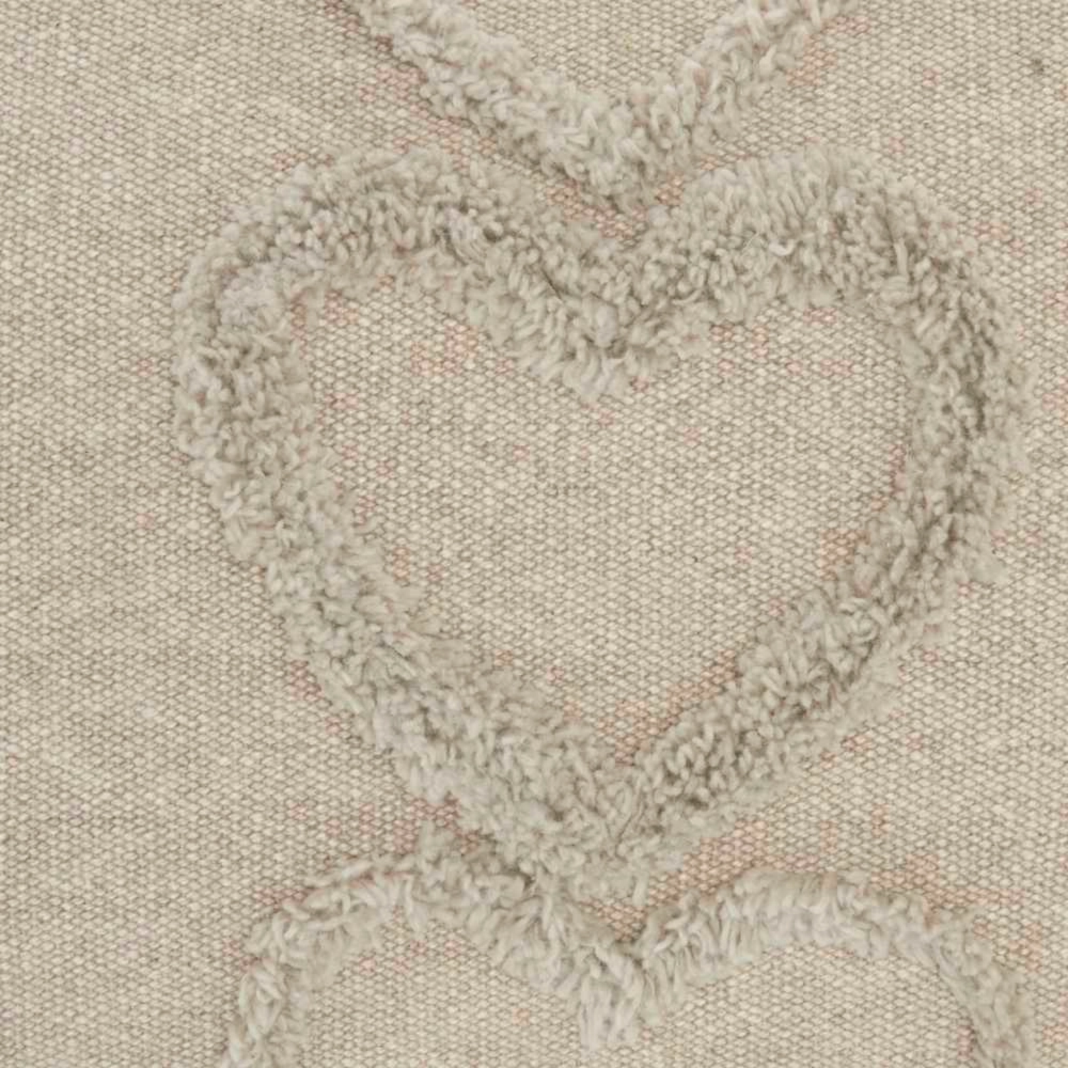 Lifestyle Accent Pillow Khaki Close Up of Heart Tufting