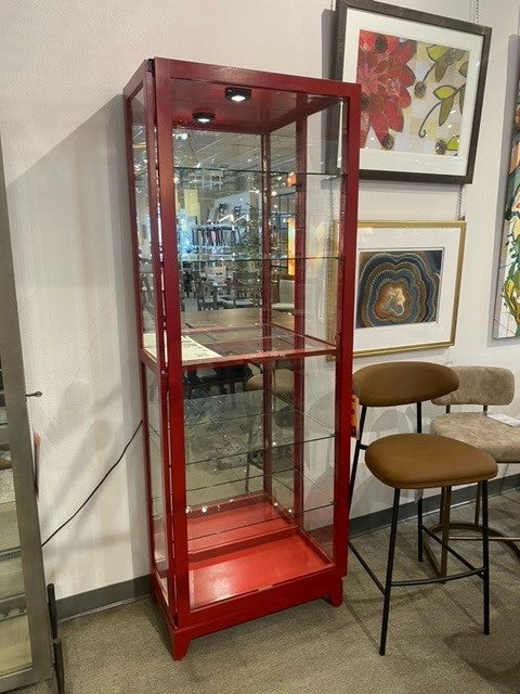 Luke V Display Cabinet in Red