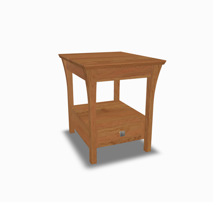 Marco end Table in Rustic Cherry Wood