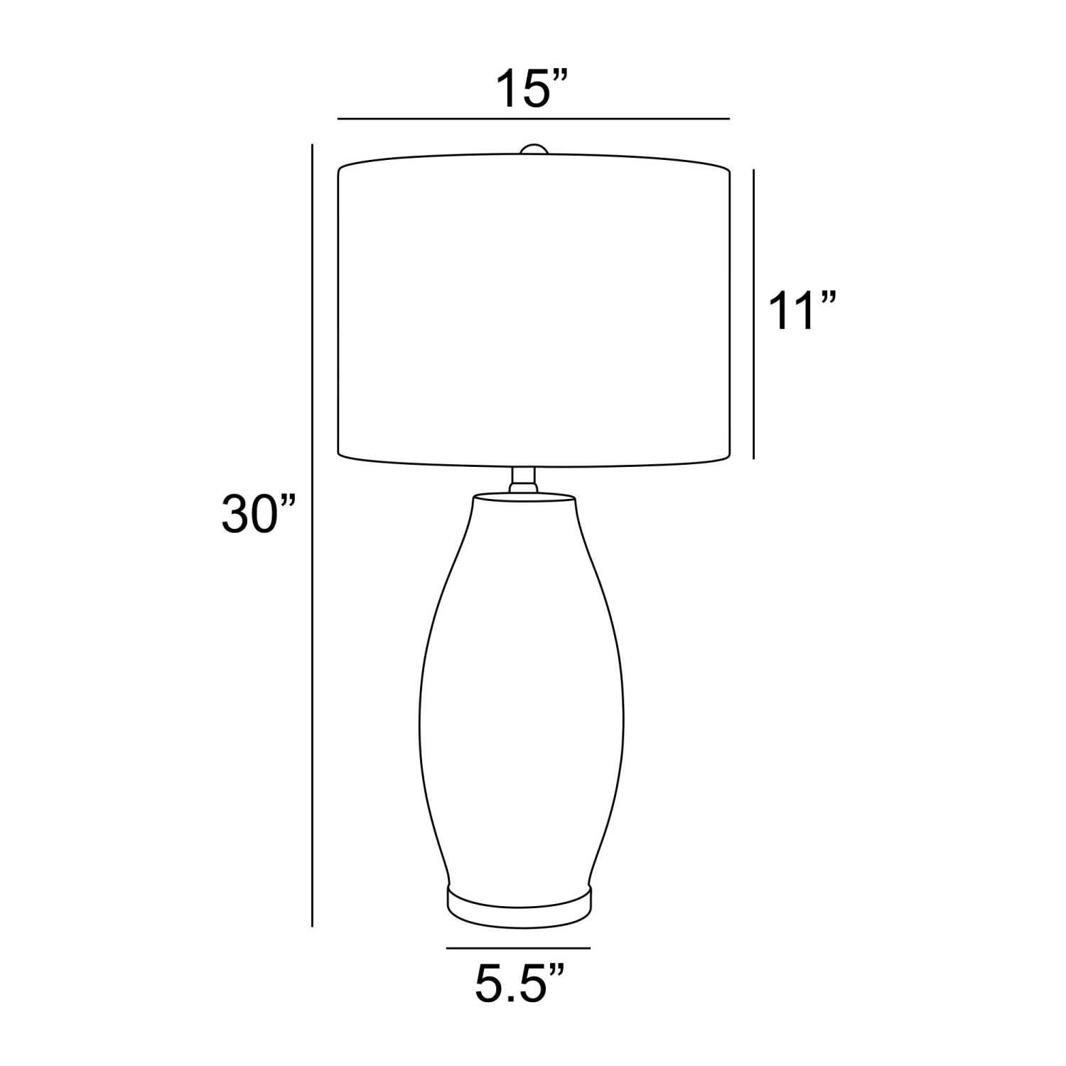 Monaco Table Lamp Measurements
