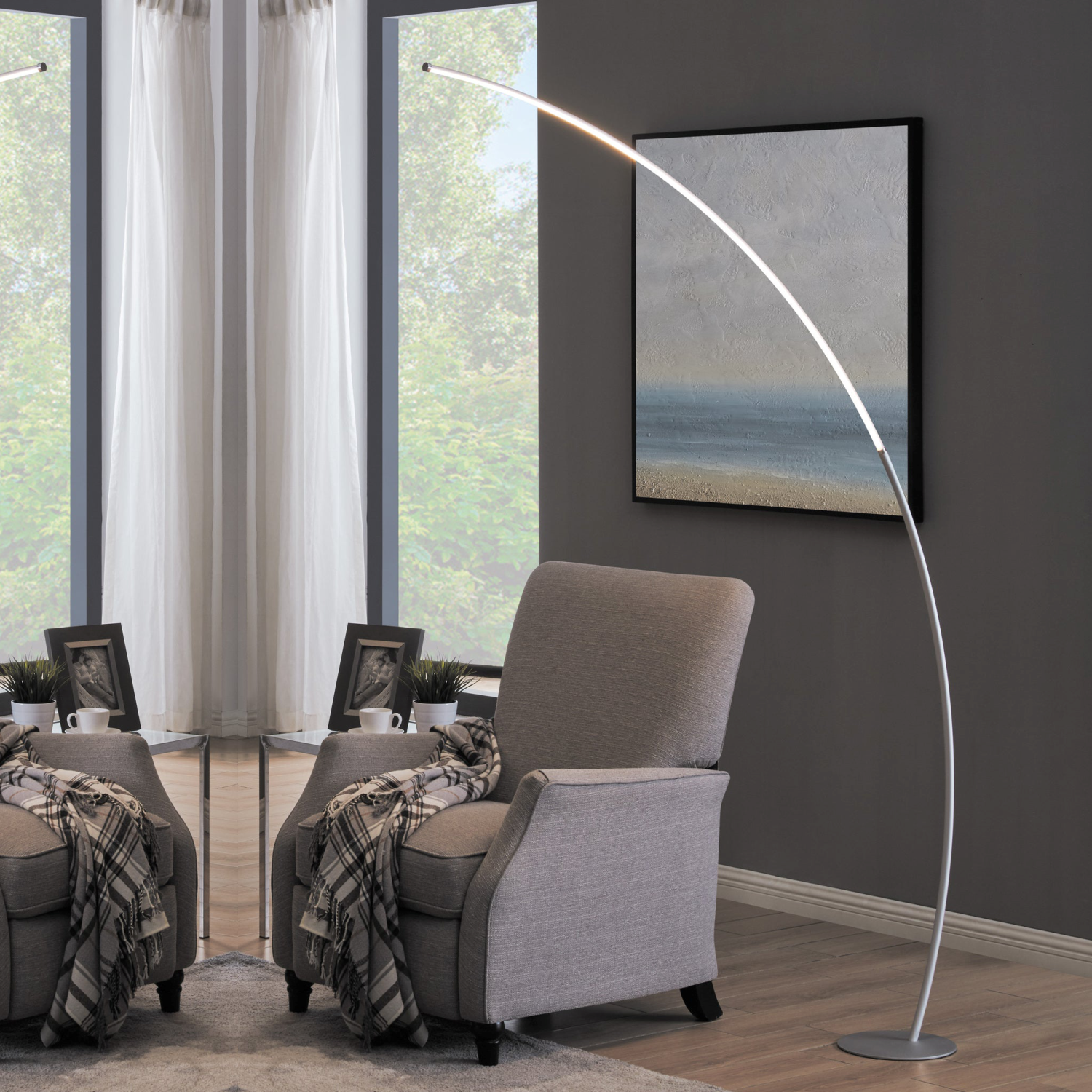 Monita Arc Floor Lamp Lifestyle Photo