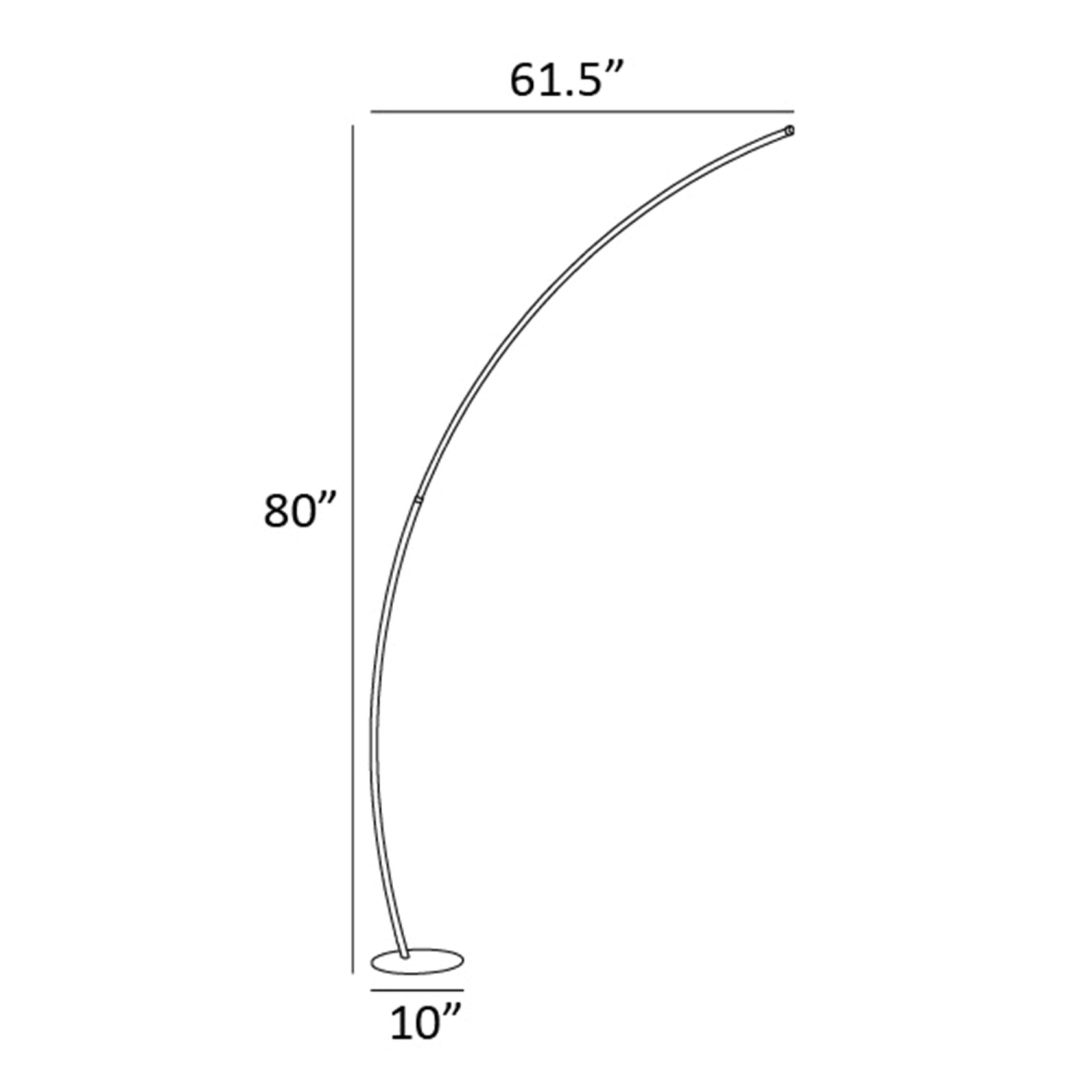 Monita Arc Floor Lamp Measurements