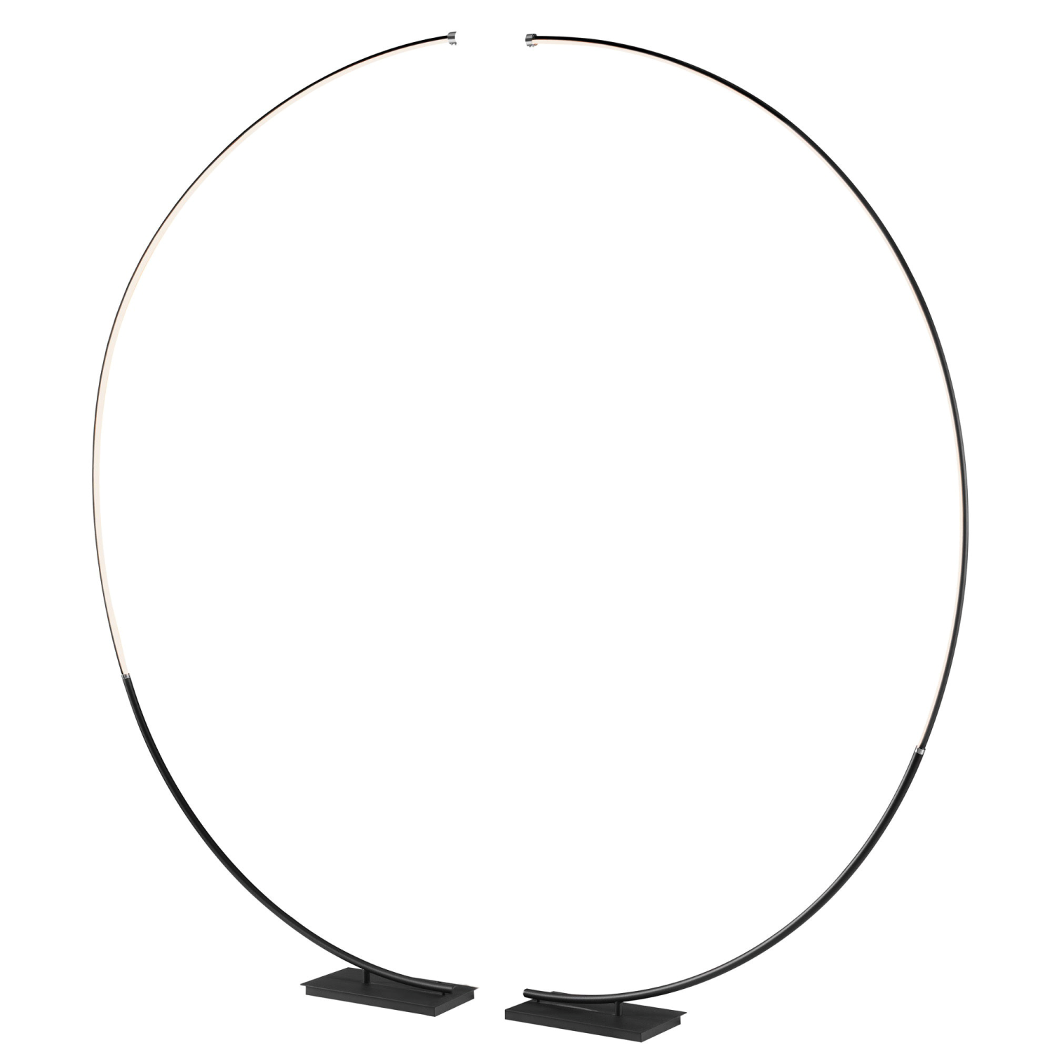 Monita Circle Floor Lamp Color Option Black Unjoined