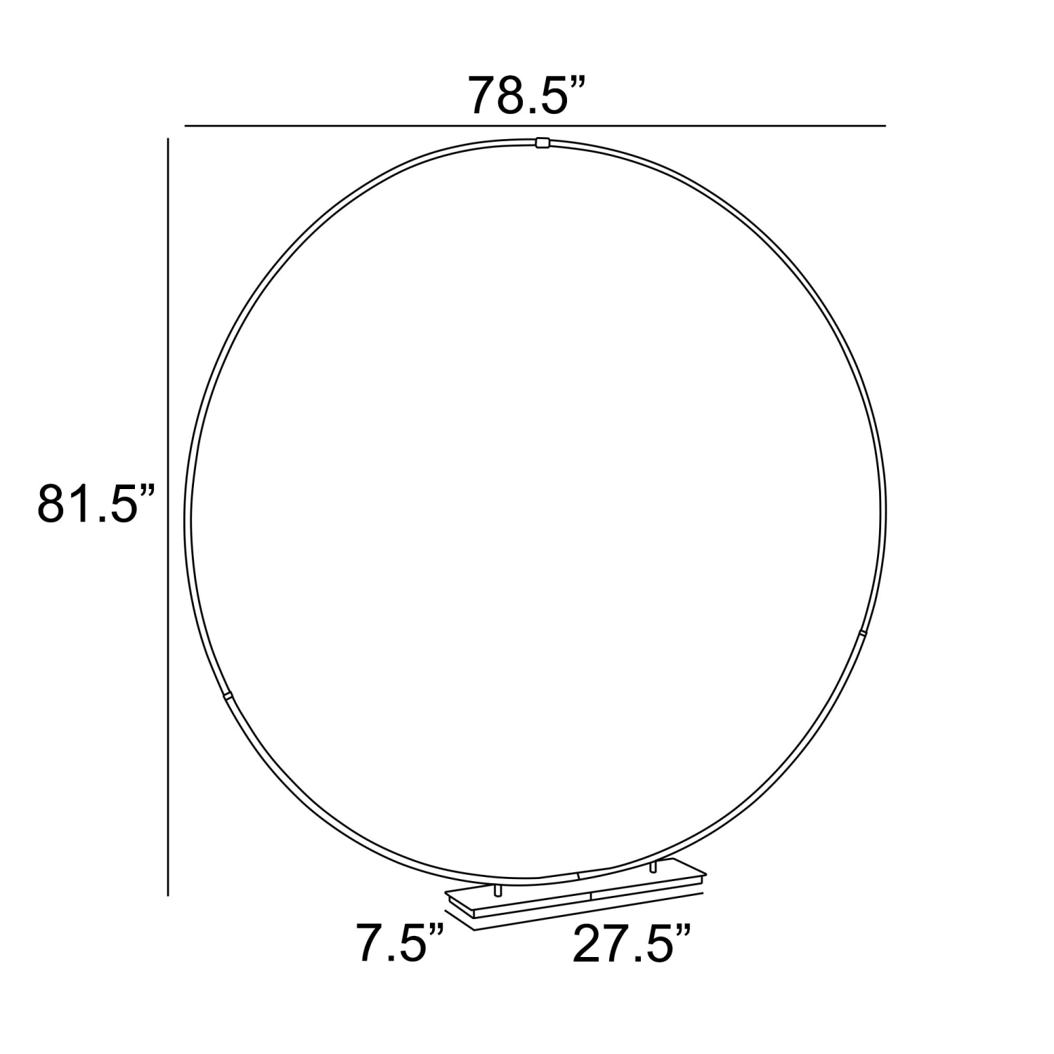 Monita Circle Floor Lamp Measurements