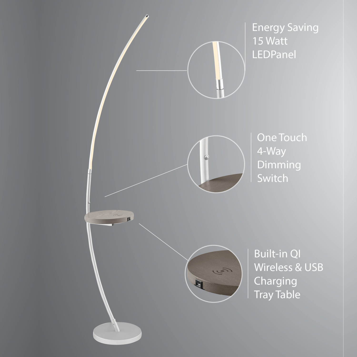 Monita Shelf Floor Lamp Features