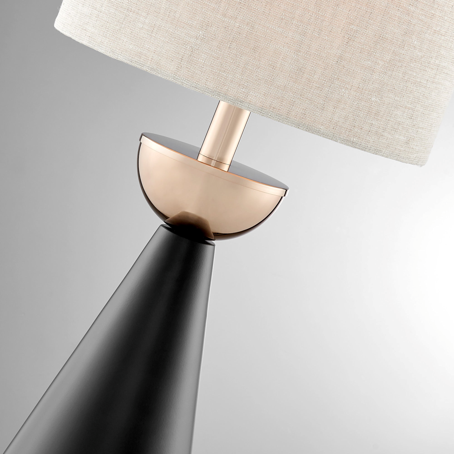 Oriela Table Lamp Close Up of Lamp Neck with Gold Accents