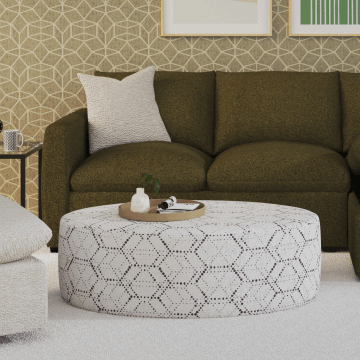 Mingle Large Oval Ottoman Fabric