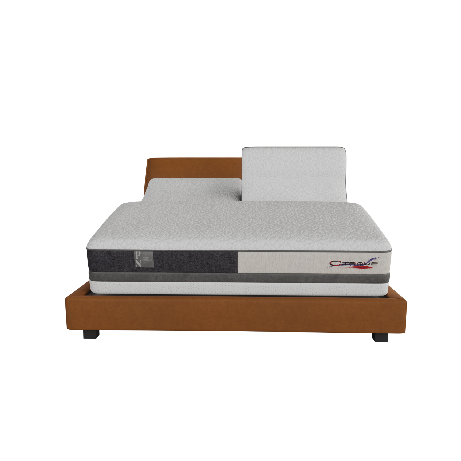 Pierrot Mattress Front View of Mattress on Bed Frame