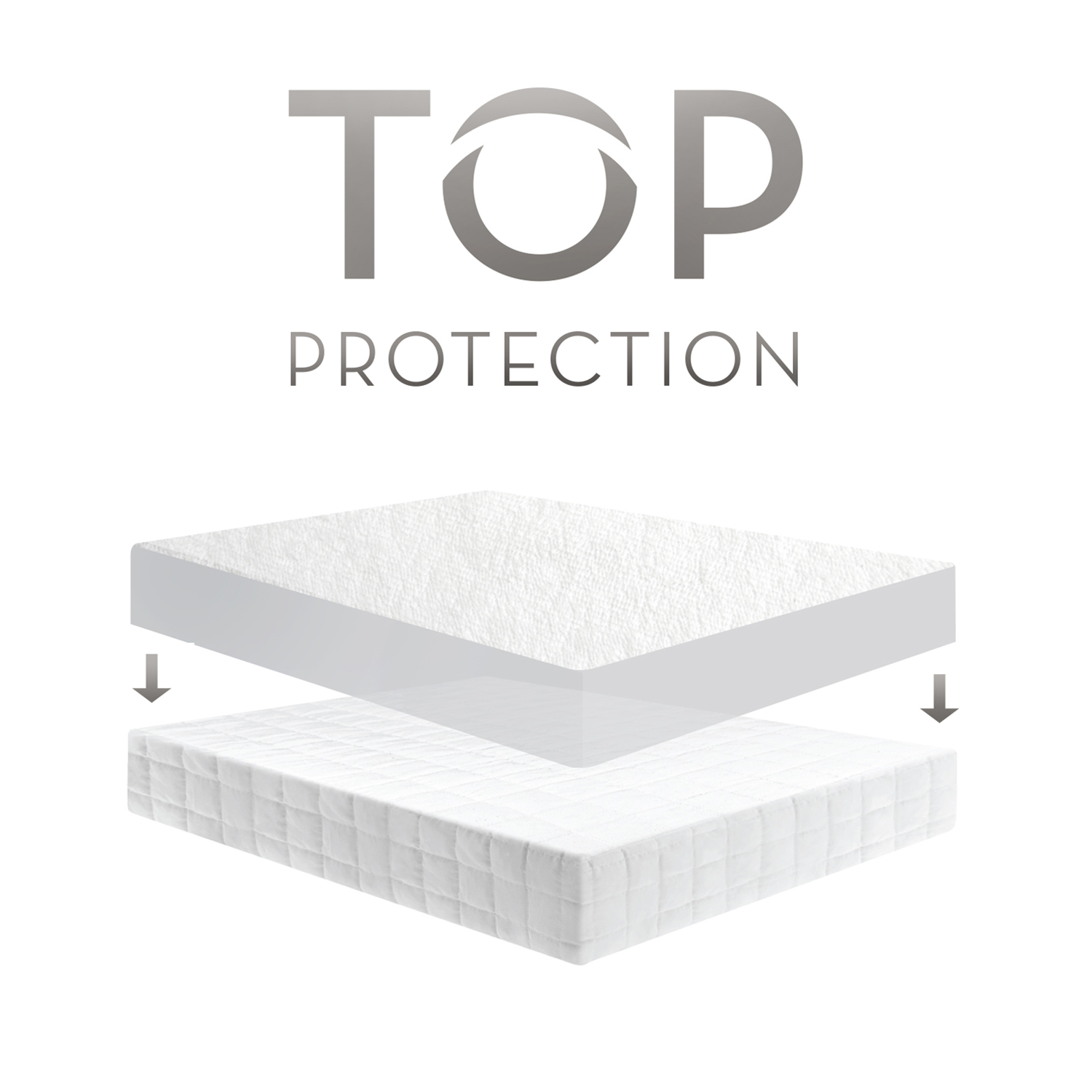 Pr1me Terry Mattress Protector in Twin Graphic of Protector Construction