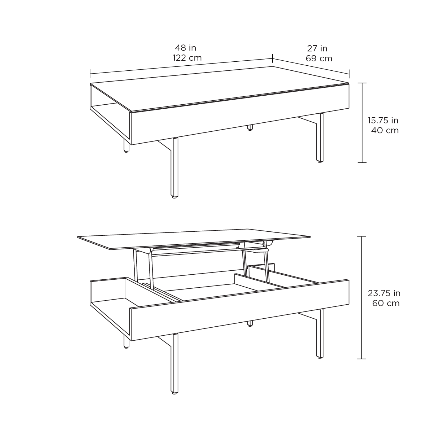 Reveal Lift Coffee Table