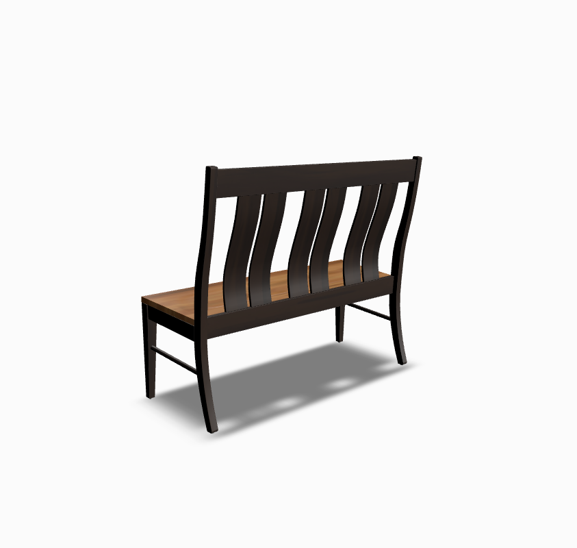 Stella 2 Toned 48" Bench in Natural & Mocha Finish